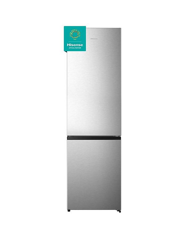 Hisense RB440N4ACA 60cm Wide, Total No Frost, A Rating, Freestanding Fridge Freezer - Stainless Steel